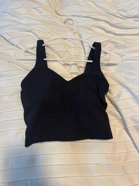 Lululemon black cropped ribbed align tank